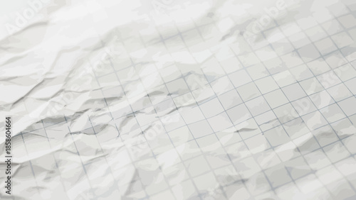 Crumpled Grid Paper Background for Creative Designs and Educational Materials