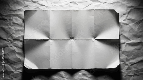 Abstract image showcasing a folded and wrinkled paper surface, creating a textured background