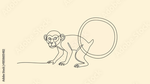 monkey crawling on ground