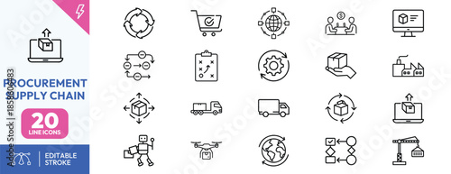 Procurement Supply Chain Icons