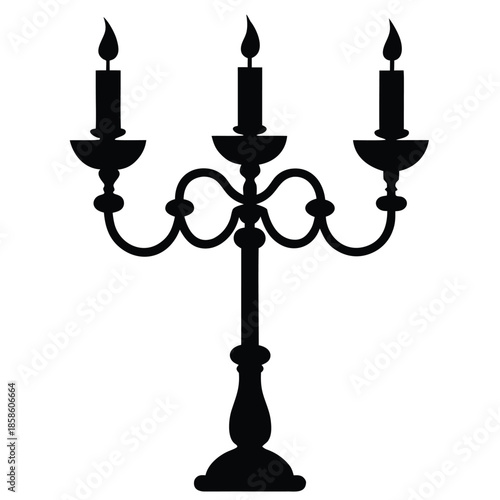 candelabra vector on white background