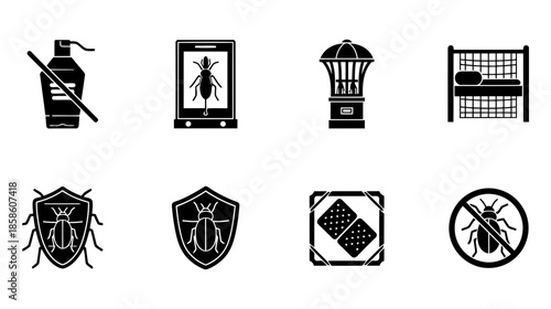 Security and safety symbols icon set