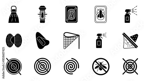 Minimalist household items icon set