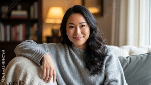 Woman relaxing at home