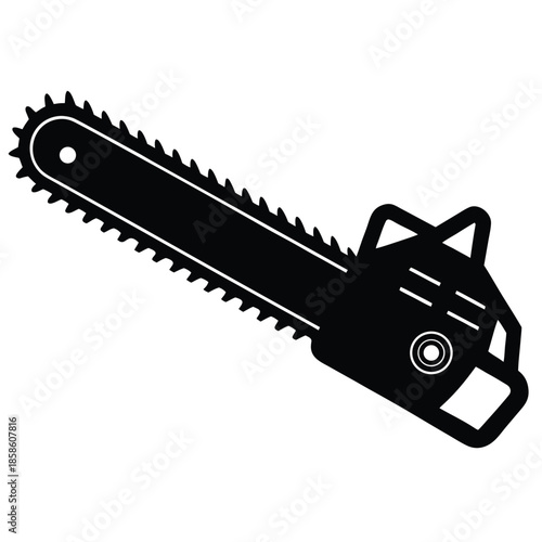 chainsaw vector on white background