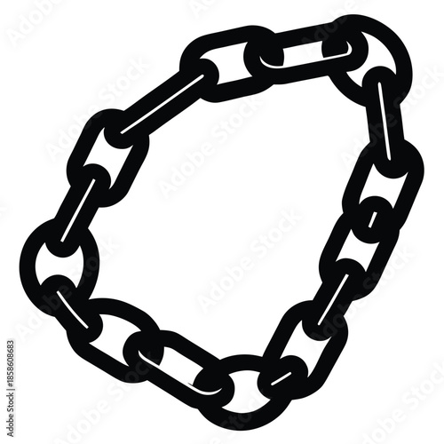 chains vector on white background