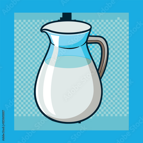 Empty glass decanter isolated on a white background