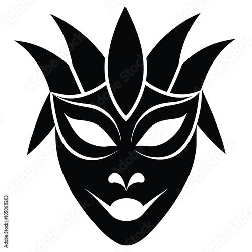 costume mask vector on white background