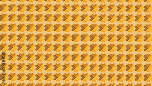  Seamless Horizontal Geometric Rainbow Wave Petals Deep Blue Background Vector Pattern