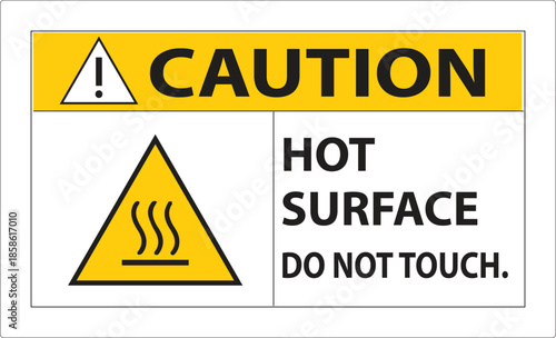 Caution Hot Surface Symbol Sign Vector Illustration art