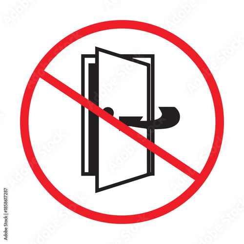 Danger sign do not open this door victor Element