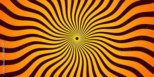 Sunny background. Rising sun pattern. Vector stripe abstract illustration. Sunburst.