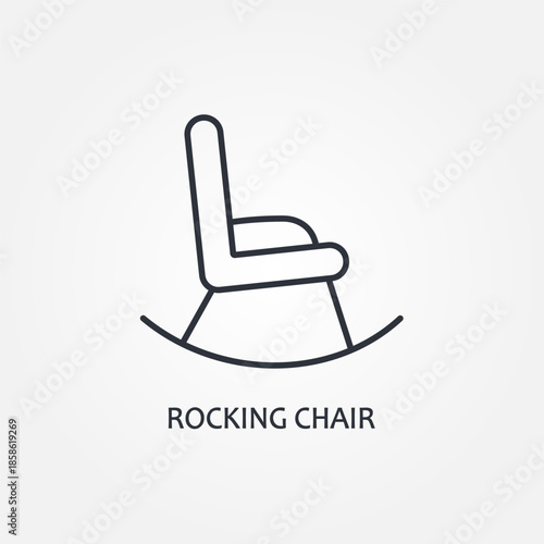 rocking chair vector illustration isolated on white background.