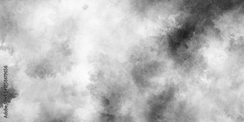 Abstract grayscale smoky cloudscape, sky with black and white cloud textured background, elegance and Sophisticated architectural visualization, abstract white puffs of smoke swirls overlay.