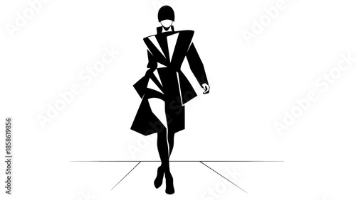 silhouette of a woman in a dress