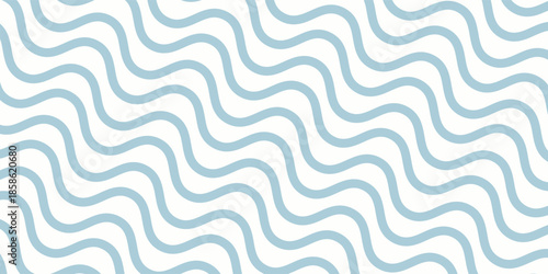 Seamless Wave Pattern, Hand drawn water sea vector background. Wavy beach print, curly grunge paint lines,