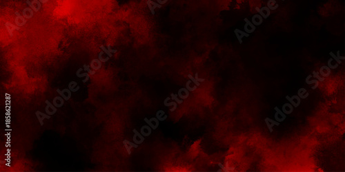 red smoke plumes against a dark backdrop, dark red grunge background with textured stains and vignette effect, abstract illustration with red watercolor abstract on light for paper design.