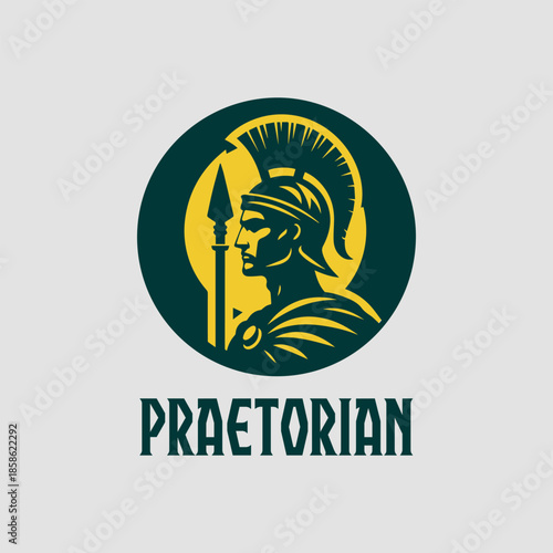 Roman Warrior Helmet Logo for Security, Esports, and Strength Branding