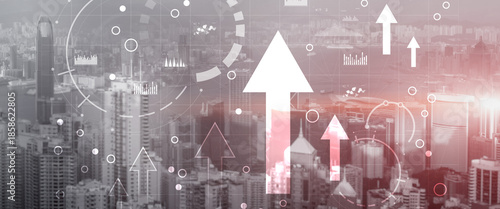 Diagram, Graph, Stock Trading, Investment dashboard. Finance concept