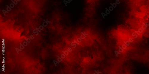 red smoke plumes against a dark backdrop, dark red grunge background with textured stains and vignette effect, abstract illustration with red watercolor abstract on light for paper design.