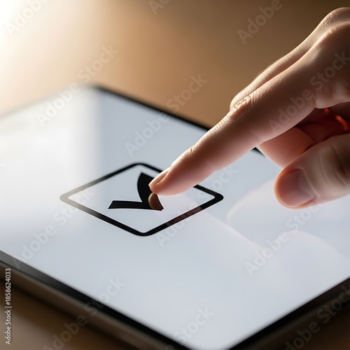 Online voting with tablet.