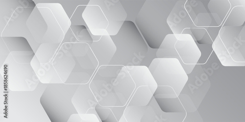 White background abstract art vector illustration with hexagon illustration texture nice modern