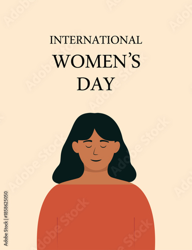 International Women's Day. Poster for congratulations.