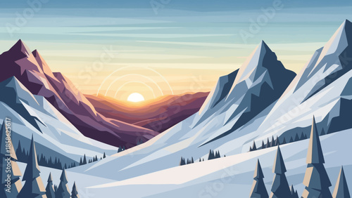 winter mountain landscape