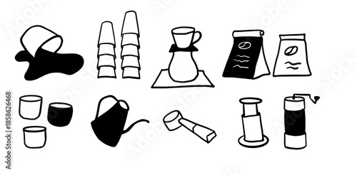 Coffee Makers and Coffee Cups.