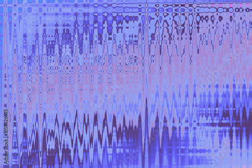 Abstract Glitch Texture Background in Blue and Purple — Digital Waveform Pattern Art