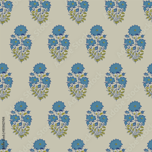 New Indian Traditional Block Print Booti 