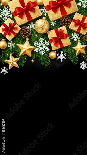 christmas background with christmas tree