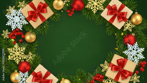 christmas background with christmas balls