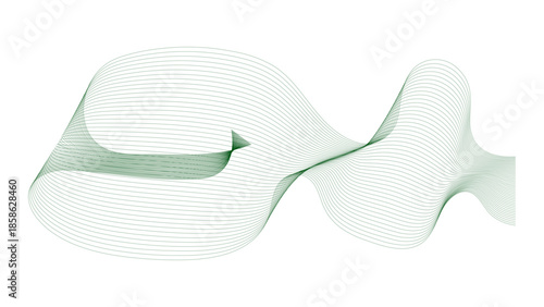Wave with lines created using blend tool. Technology abstract lines