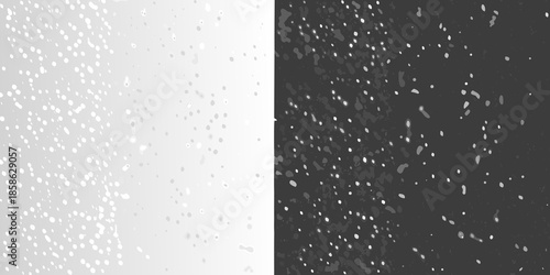 A stark contrast black and white speckled texture dividing the frame vertically