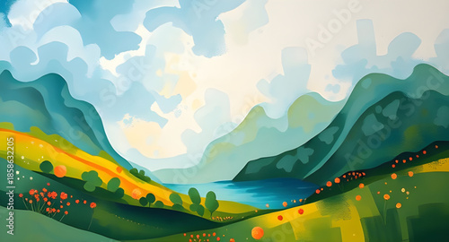 forest and mountain oil painting, pine tree slopes canvas, woodland valley mountains, forest clearing peaks, mossy forest ridge art, green mountain landscape oil, nature forest and sky, wild woodland 