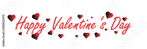 A romantic Valentine's Day illustration featuring red blood cells designed as heart symbols in a creative vector art concept for a holiday card