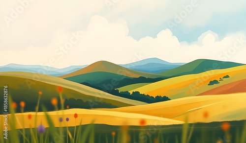 landscape with mountains oil painting, mountain landscape artwork, oil paint nature scene, scenic alpine canvas, textured brush strokes art, valley and mountains painting, realistic mountain oil canva