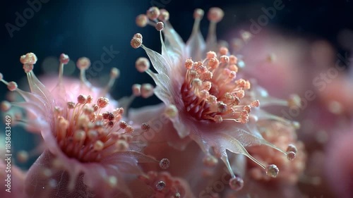Realistic Sea Anemone Gently Moving Underwater, Natural Marine Life, Soft Coral-Like Creature in Ocean Environment