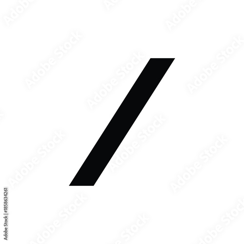 Slash mark icon silhouette vector flat design on white background. Slash symbol. Slash marker.