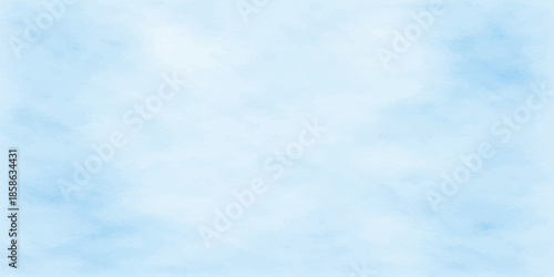 Blue sky with fluffy clouds and bright sunlight