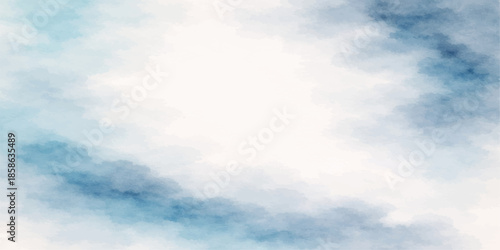 Blue sky with white fluffy clouds