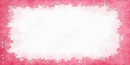 Abstract watercolor pink grunge background with a floral heart design featuring flowers and leaves in a purple vector pattern for a romantic Valentine holiday card wallpaper