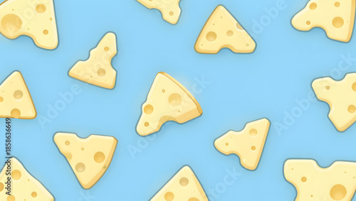 Cheese Shards in Blue Sky