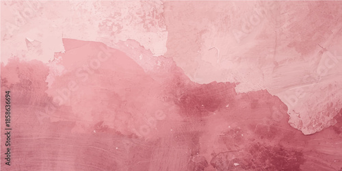 A vintage pink grunge wall texture with an aged paint design on a dirty textured paper surface for a blank canvas background
