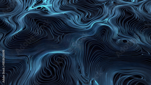 Abstract Patterns in Shades of Blue