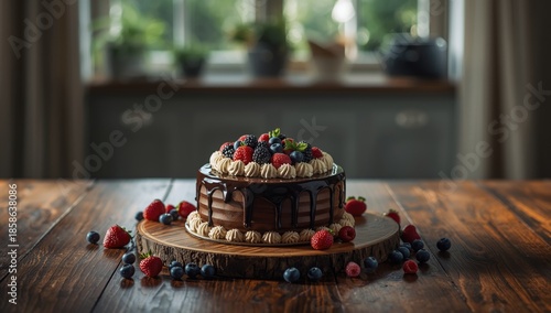 Cake and berries arrangemen...