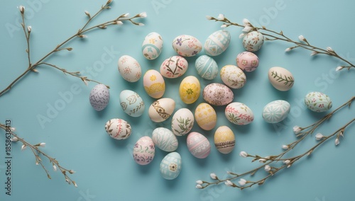 Bird eggs displayed on a so...