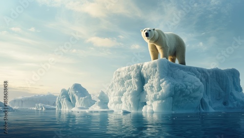 Iceberg with a polar bear i...