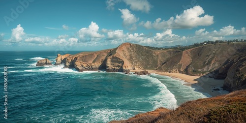 Cliffs overlooking the ocea...